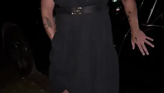 On Tour In A Secluded Parking Lot Outdoor Blowjob Neck Squirt Vibrator Orgasm