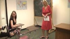 Lärare runkar i klassrummet