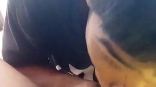 asian bj in car in countryside (39'')