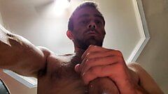 Oops, got cum on camera. Hot guy, giving myself a handjo,b finger in ass, licking my cock and cumshot