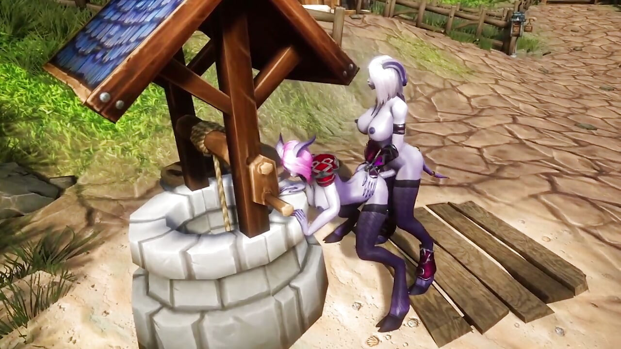 Draenei Futa Fucks Draenei Girl on the Wishing Well - Warcraft Porn Parody