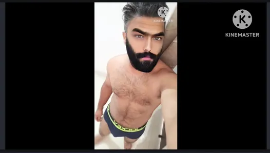 Indian Gym Trainer Showing his Hairy body bulge big cock and big ass in video call Underwear