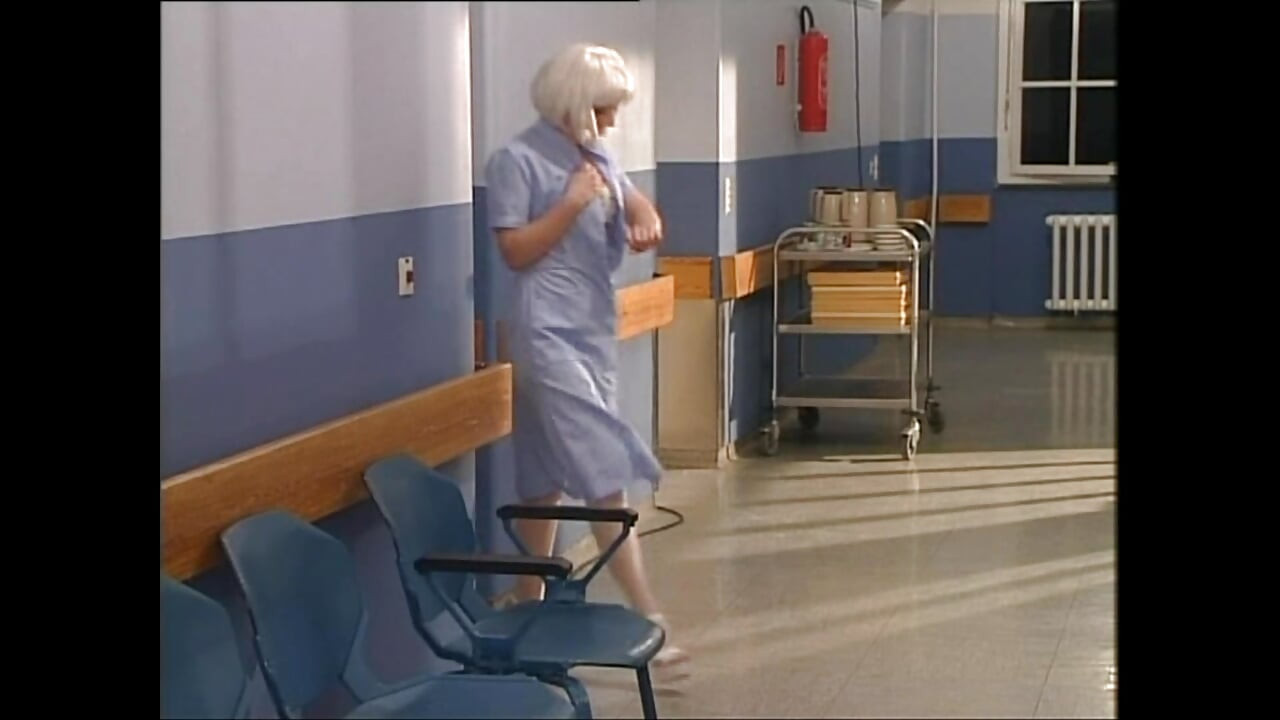 Two Beautiful Vintage Lesbian MILFs Fuck Each Other's Pussy with Strapon in Hospital