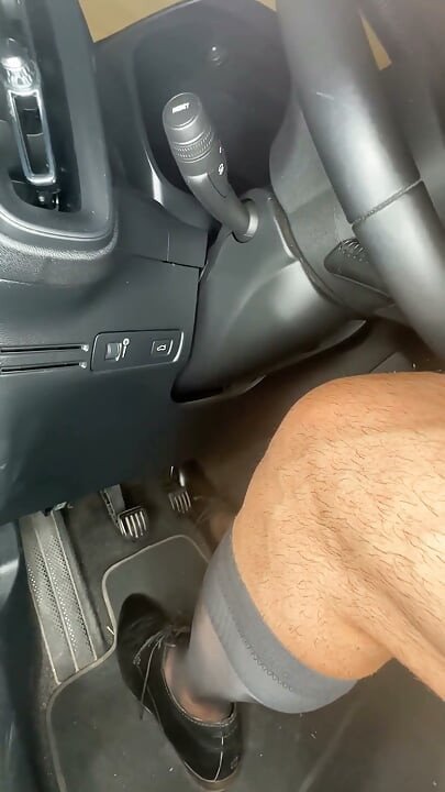 Playing in Socks in the Car