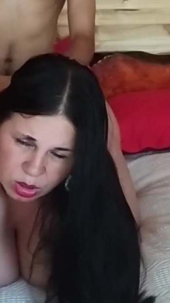 Iconic moment from "Milf Stepmom BBW Fucking Stepson Real Taboo"