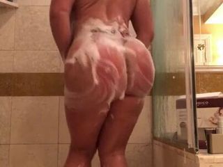 Tlustá pawg amatérská sprcha