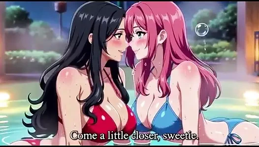 Üvey anne ve üvey kız kardeş ateşli banyo yapıyor ve togather'a bastırıyor