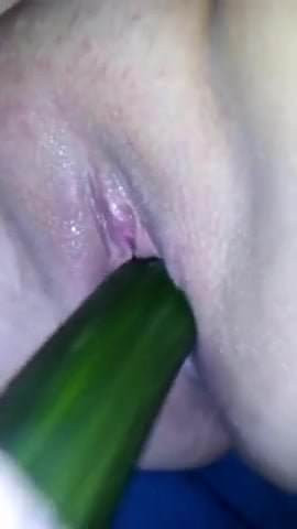 wife with cucumber