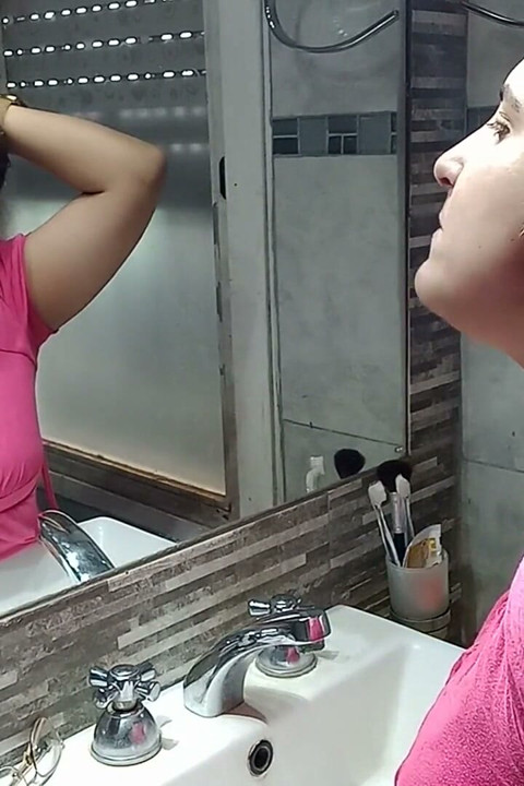 Bubblegum Chewing at Mirror - Bunny Looner