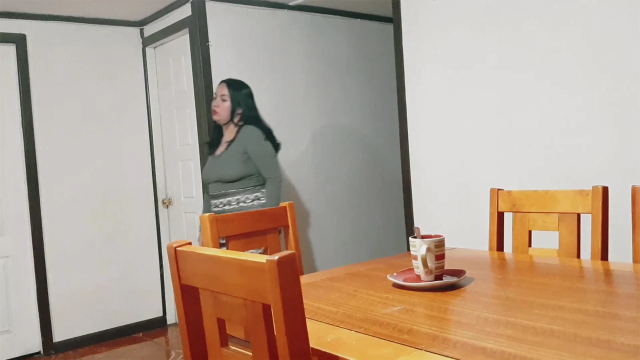 I fucked my stepmother while she was clearing the plates from the table.