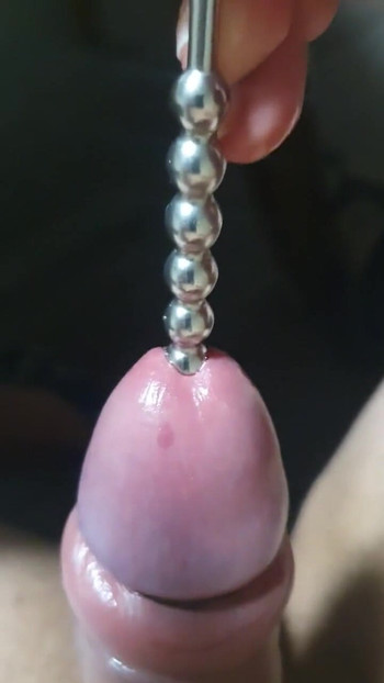 Key moment from "Big white cock pumped and rod inserted until he cums"