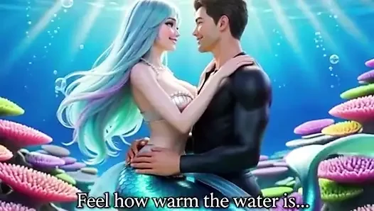 Underwater fantasy where a diver discovers a mesmerizing mermaid