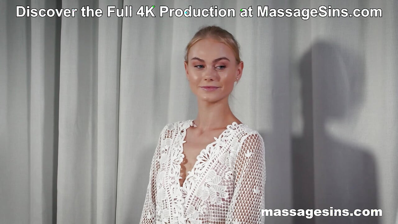 Oiled Blonde with Tattoos Enjoys Sensual Massage and Soft Oral at MassageSins