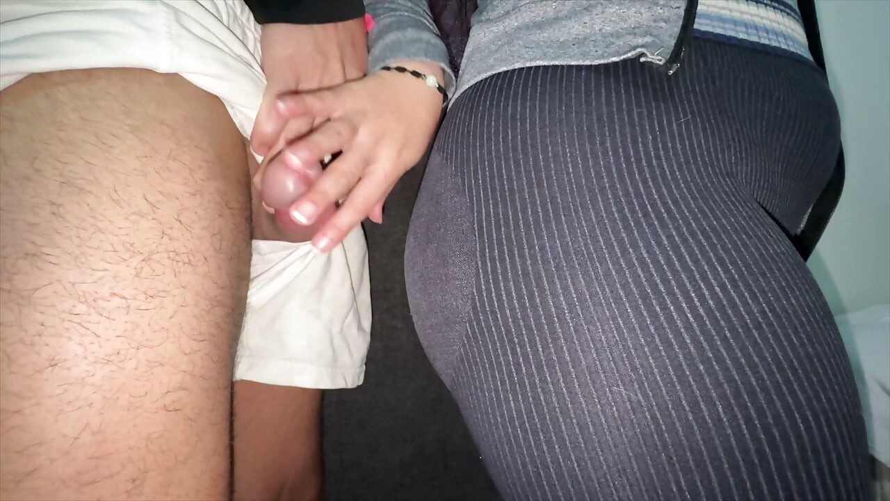 Big-assed Girl Grabs a Stranger's Cock in the Store