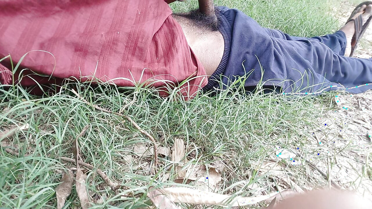 While Roaming in the Field, He Started Hitting the Hilt