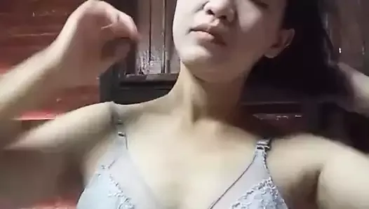 Chinese girl alone at home 47