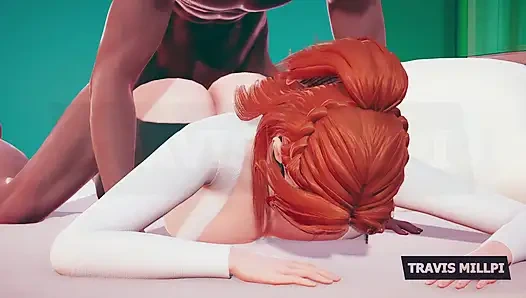 Мясистая рыжая профессор заползает в ваш офисный очки фантазии на, рубашка тугая, отношение шаловливая