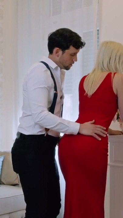 Sex maniac blonde uses her tailor to demand sex whenever she wants. | Clip 1