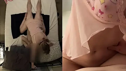 Crot di dalam memek cewek mungil (kamera langit-langit)