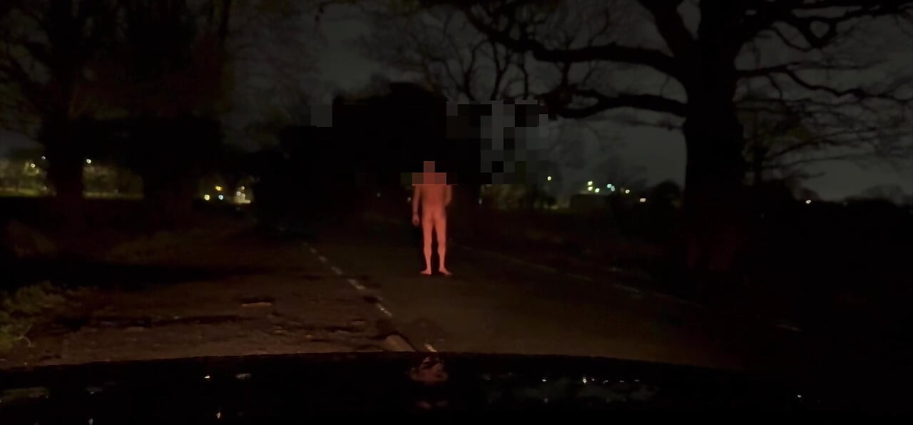 Sabırla dışarıda arabaların saklanmasını bekliyor