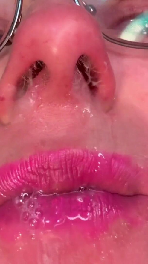 Degrade my face with spit, snot and slap,show my throat and nose | Clip 1
