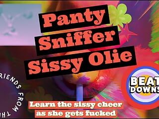 Panty Sniffer Sissy Olie Learns a cheer to use when things get horny and kinky