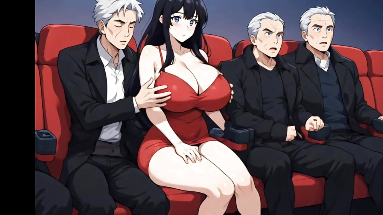 The three of them at a public movie theater ( AI generated )