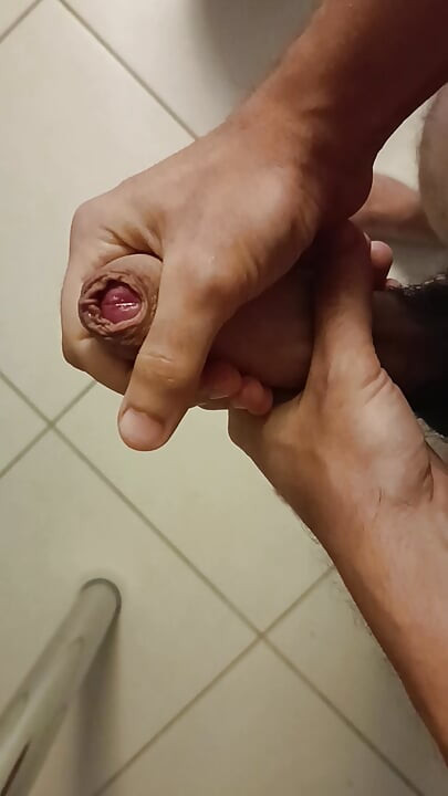 Two hands grabbing my cock hard