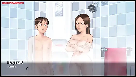 Summertime Saga Part 26 By DarkCookie - Busty Stepsis Gets Her Pussy Lick By Lucky Stepbro