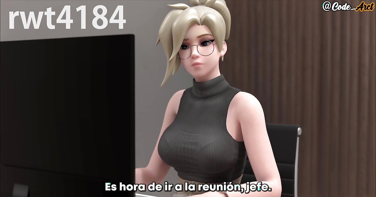 Mercy wordt geneukt en krijgt een creampie