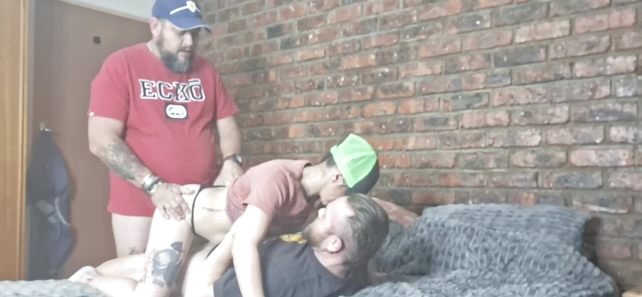 Fucking husband and friend in threesome