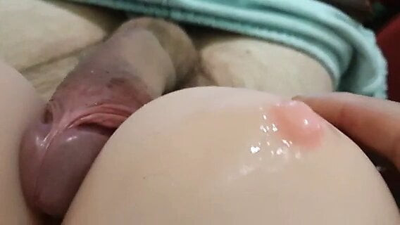 Tit fleshlight toy just arrived my cock is excited and dripping