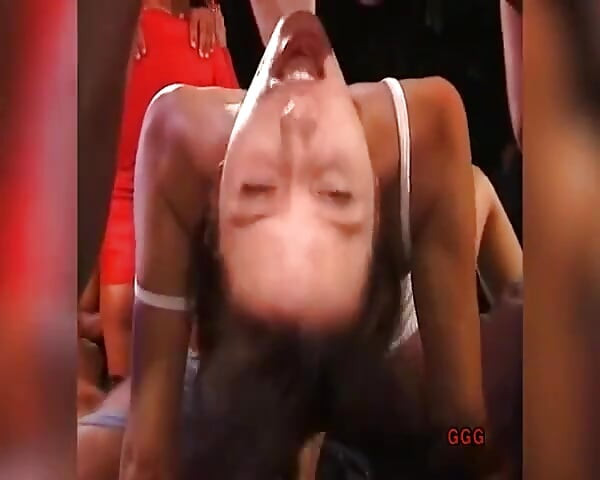 Bukkake Sluts Get Their Faces Completely Covered in Cum