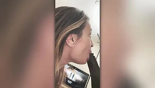Mylissa Sucks Me off While I'm Working & Records It!!!