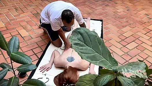 She Wanted to Relax and a Nice Surprise Massage with Everything She Likes