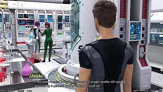 Uzayda Mahsur Kalmış - Striptizci Orta Yaşlı Seksi Kadın Büyük Göğüslerini Teşhir Ediyor