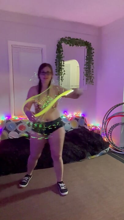 SLUTTY SIS EMMA dances TOPLESS, with her WHIP! Better WATCH OUT! 😈