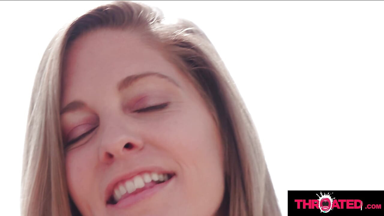 THROATED - Annie King Blonde MILF POV Deepthroat & Face Fuck