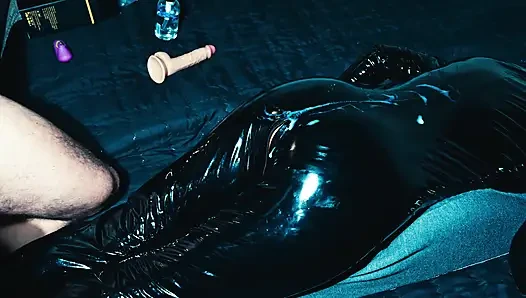 First He Fucks Me with a Dildo, Then He Penetrates Me with His Cock and Cums Profusely on My Suit