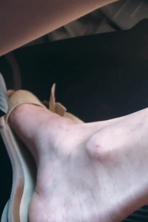 Crazy Barefoot Pedal Pumping on High Way