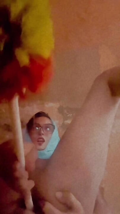 Sissy with Anal Brush  Anal Gap Training  Sissy Maid Job