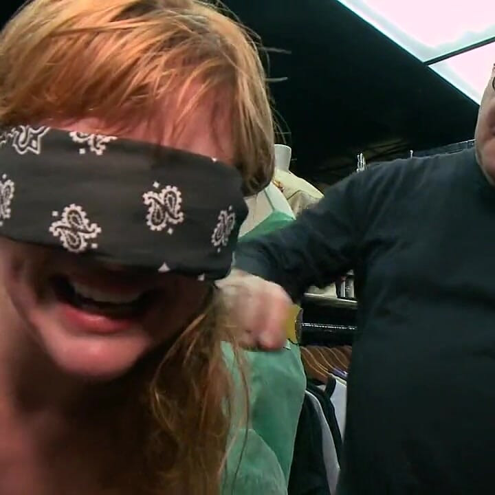 Strangers Get Handsy: a Slutty Redhead Gets DP'd by Dicks on Sticks in Public!