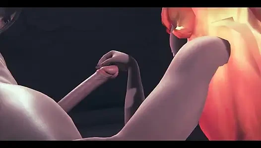 Lol Hentai - Ahri Star Guardian Handjob - Japanese Asian Manga Anime Film Game Porn