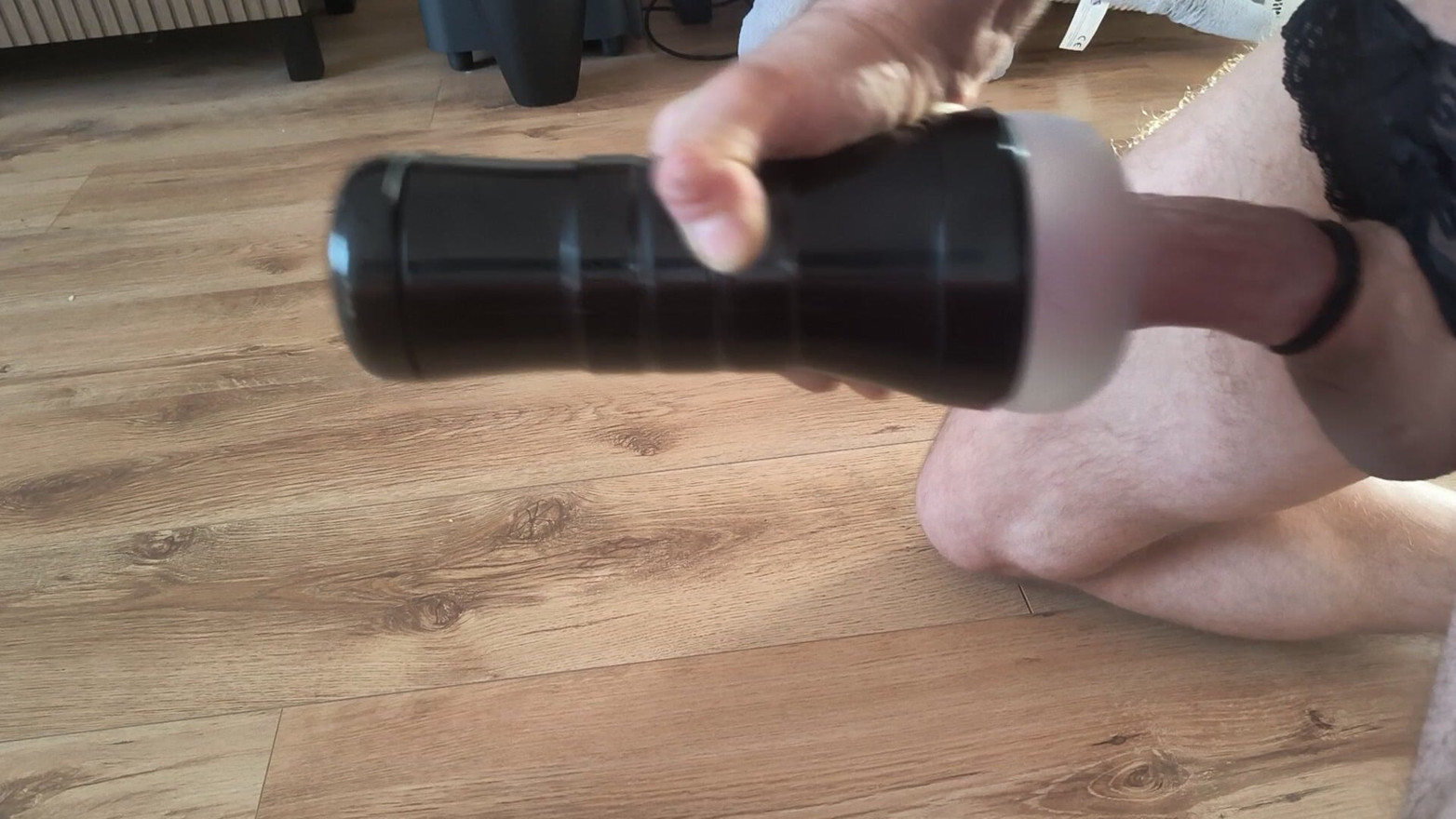 Slowmo with masturbator and Cumshot