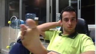 Straight guys feet on webcam #71