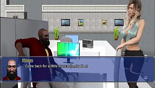The office wife #21 - Stacy gave Marcus a hand job and sucked off the cum
