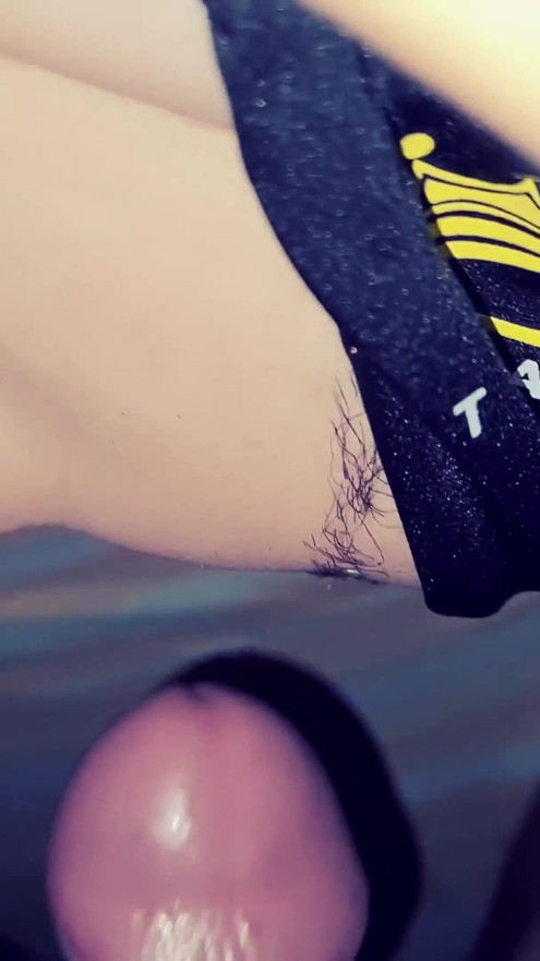 My stepfather bought me new panties and immediately finished on them