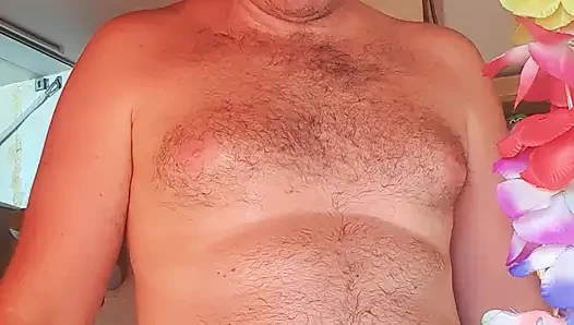 Nude boy in morning
