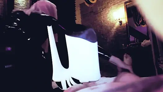 Hot domina Eva Latex play with a dick CBT toys BDSM kink femdom fetish Milf mature mistress blonde