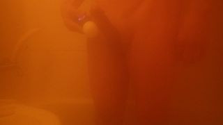 Masturbating in a bath